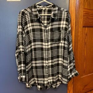 Jane and Delancey Plaid Top